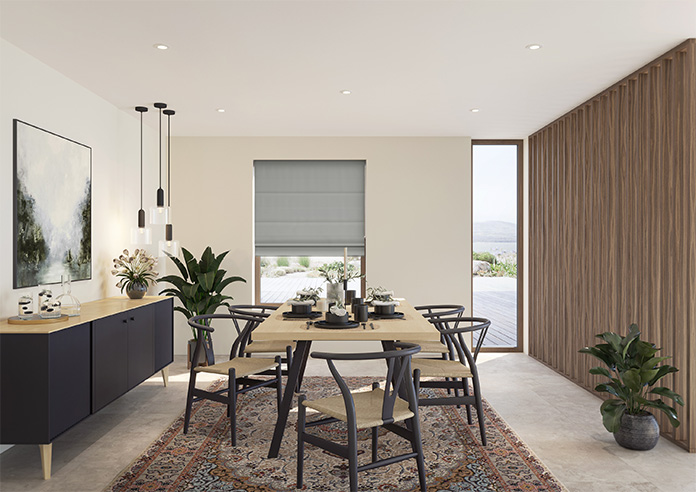 Knutsford, Heron Grey - Motorised Roman Blind - Image 5